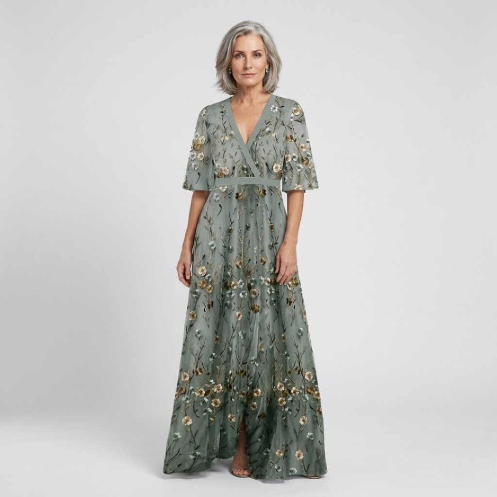 Diana - Floral V Neck Maxi Dress