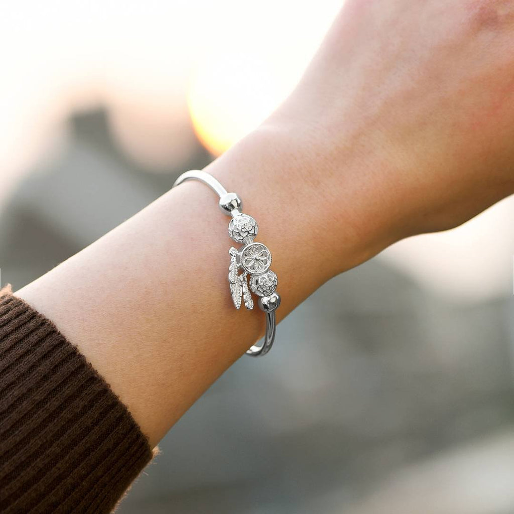 Mabel - Adjustable Silver Charm Bracelet