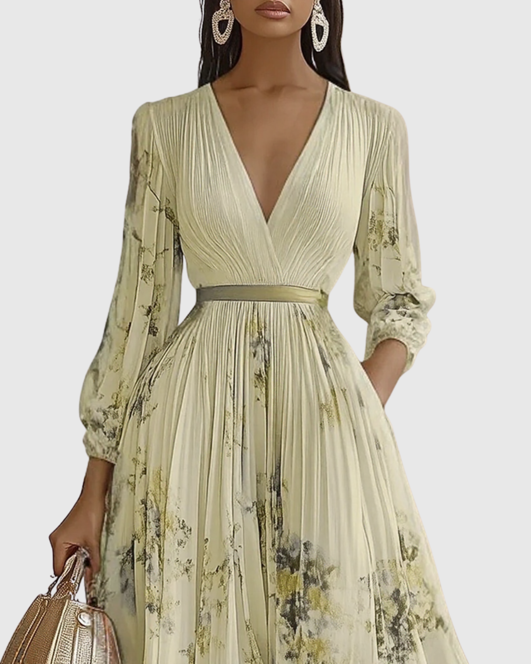 Stella - Elegant Pleated Maxi Dress