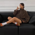 MINDI™ - Cozy Leopard Print Sweatshirt
