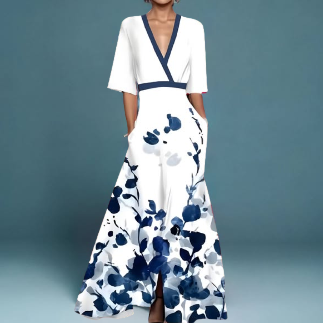 Fiona - Chic Floral Long-Sleeve Dress
