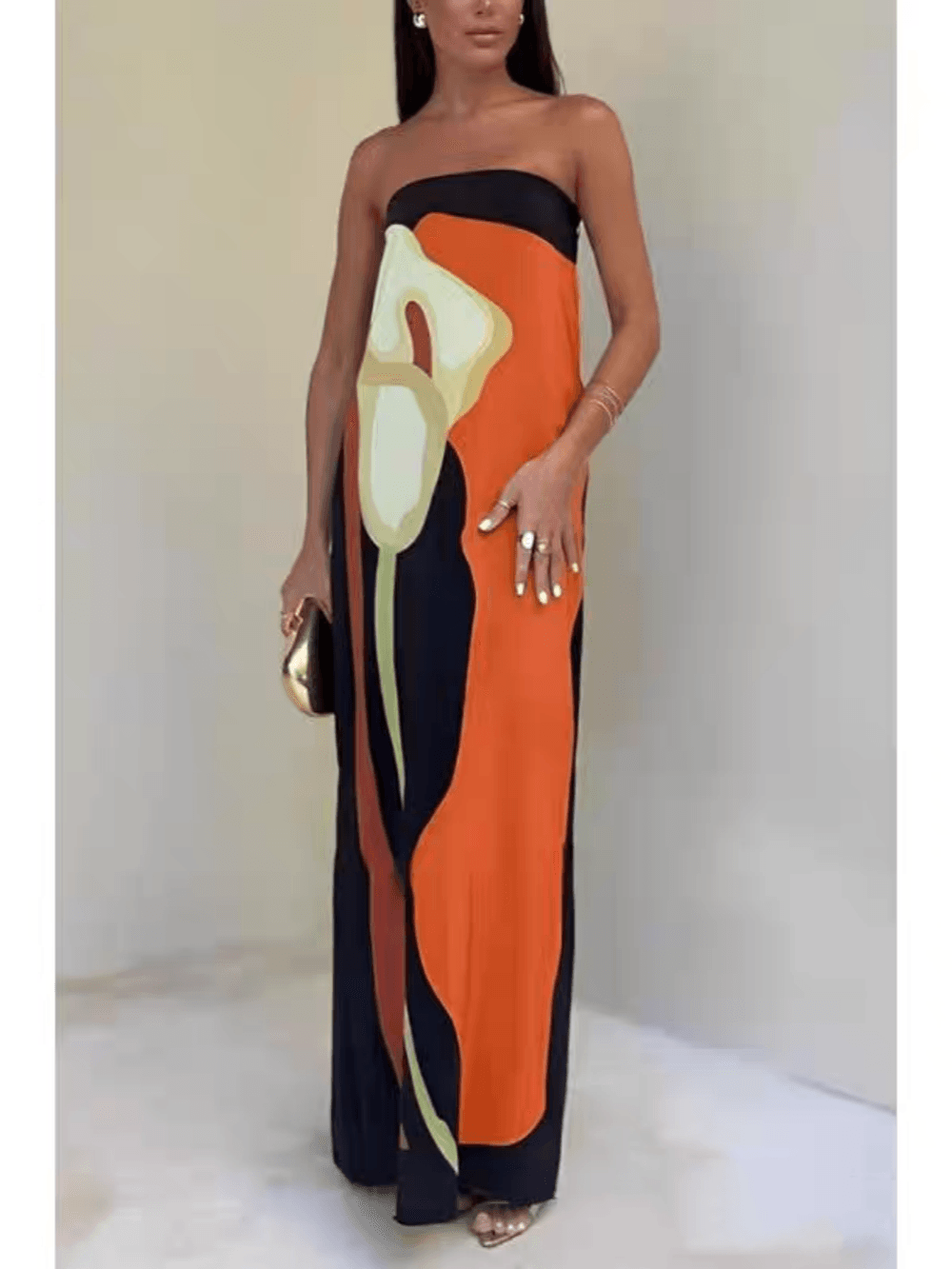 Eliana - Chic Strapless Maxi Dress