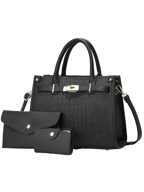 Bella Borsa - Crocodile Embossed Crossbody Handbag
