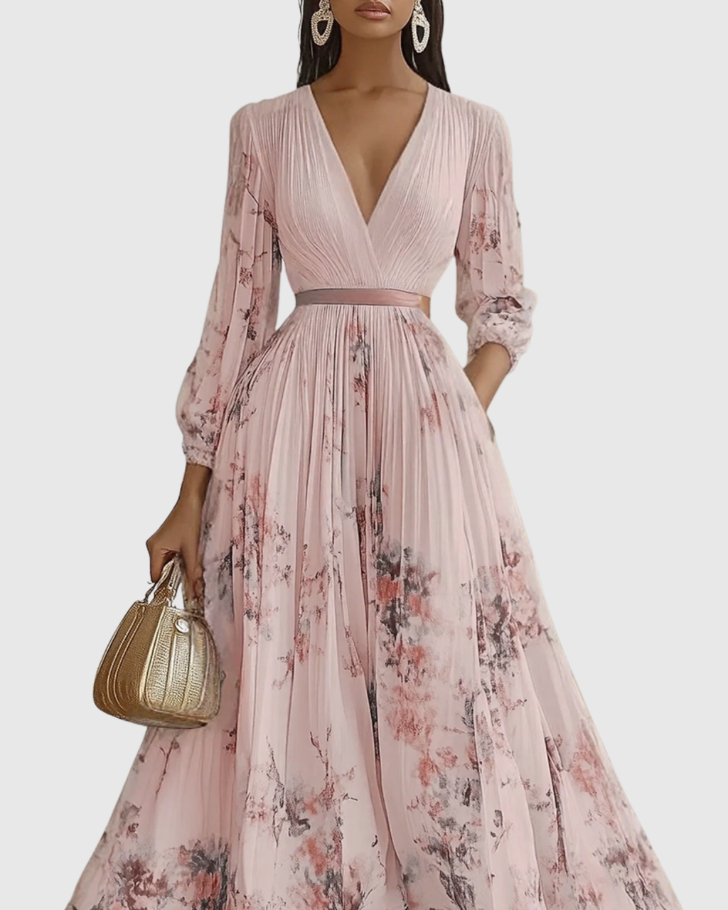 Stella - Elegant Pleated Maxi Dress