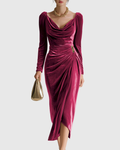 Eadoline - Elegant Pleated Midi Dress