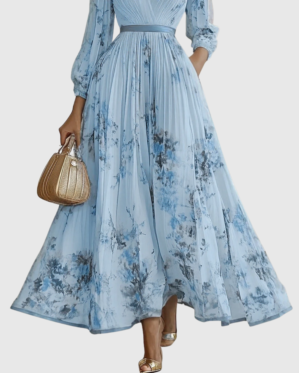 Stella - Elegant Pleated Maxi Dress