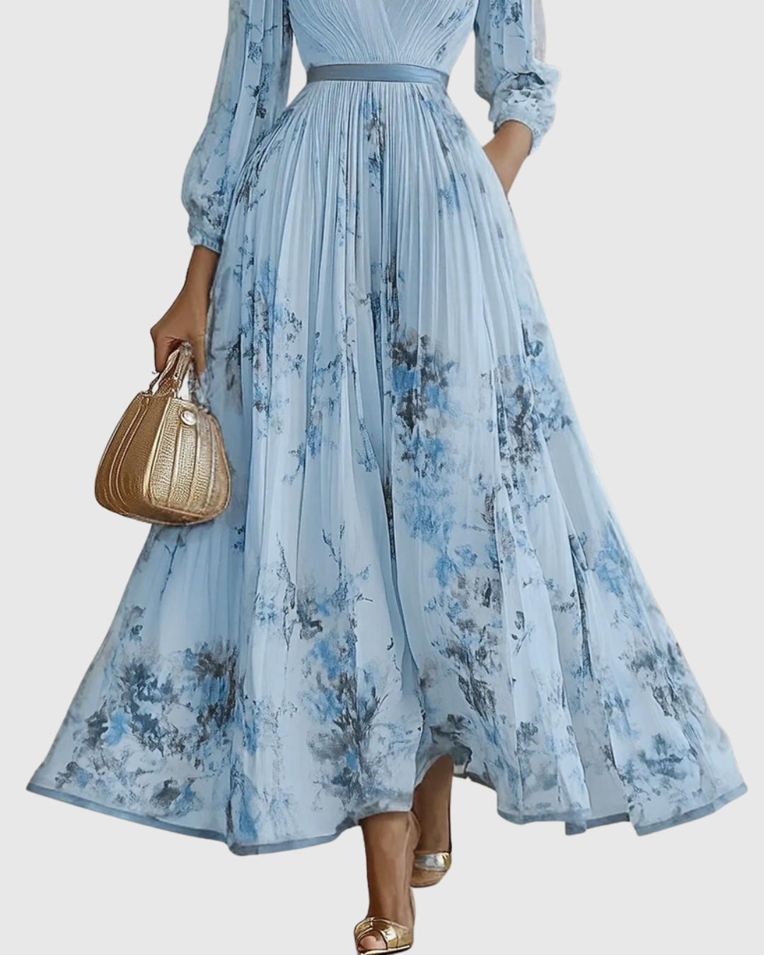 Stella - Elegant Pleated Maxi Dress