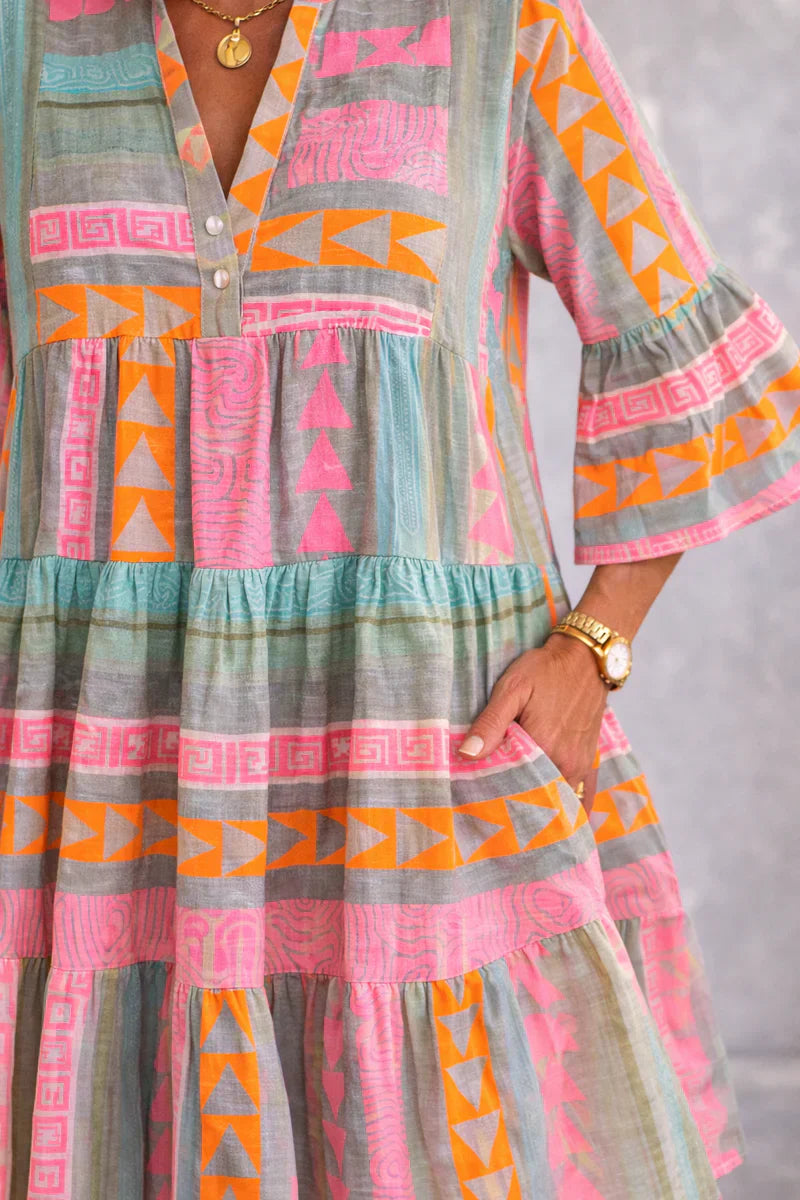 Nova | Vibrant Midi Dress With Airy Comfort For The Weekend