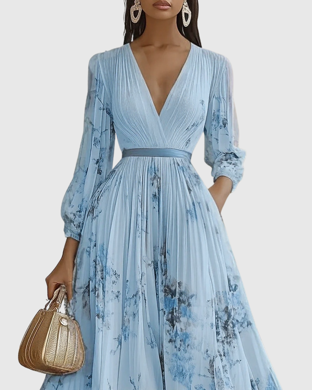 Stella - Elegant Pleated Maxi Dress