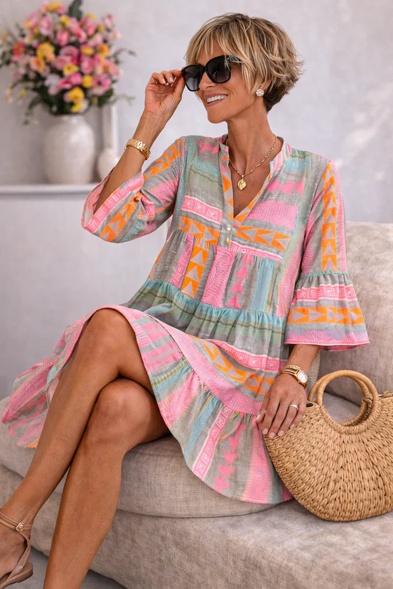 Nova | Vibrant Midi Dress With Airy Comfort For The Weekend