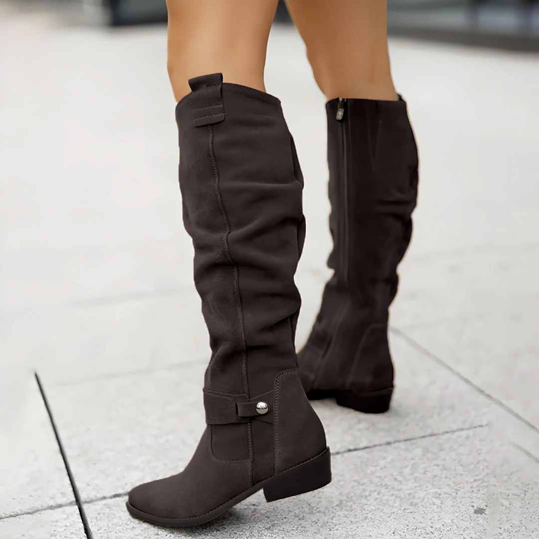 Sadie - Elegant Suede Knee Boot