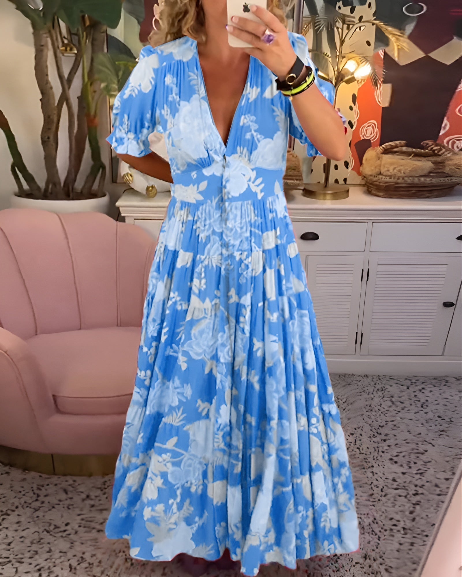 Celeste Floral Pocket Dress