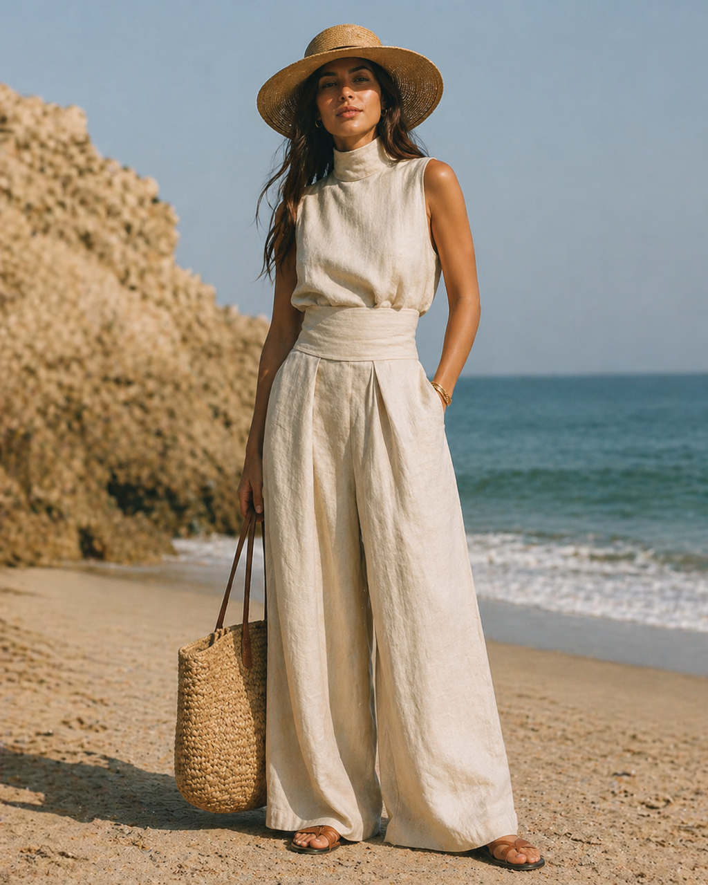 Isolyn – Elegant Aleia Cotton and Linen Two-Piece Set