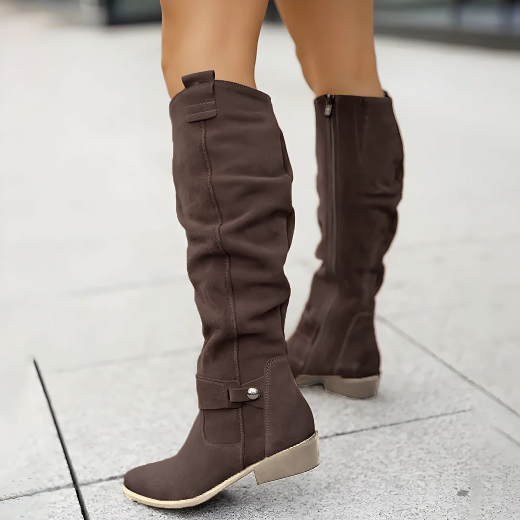 Sadie - Elegant Suede Knee Boot