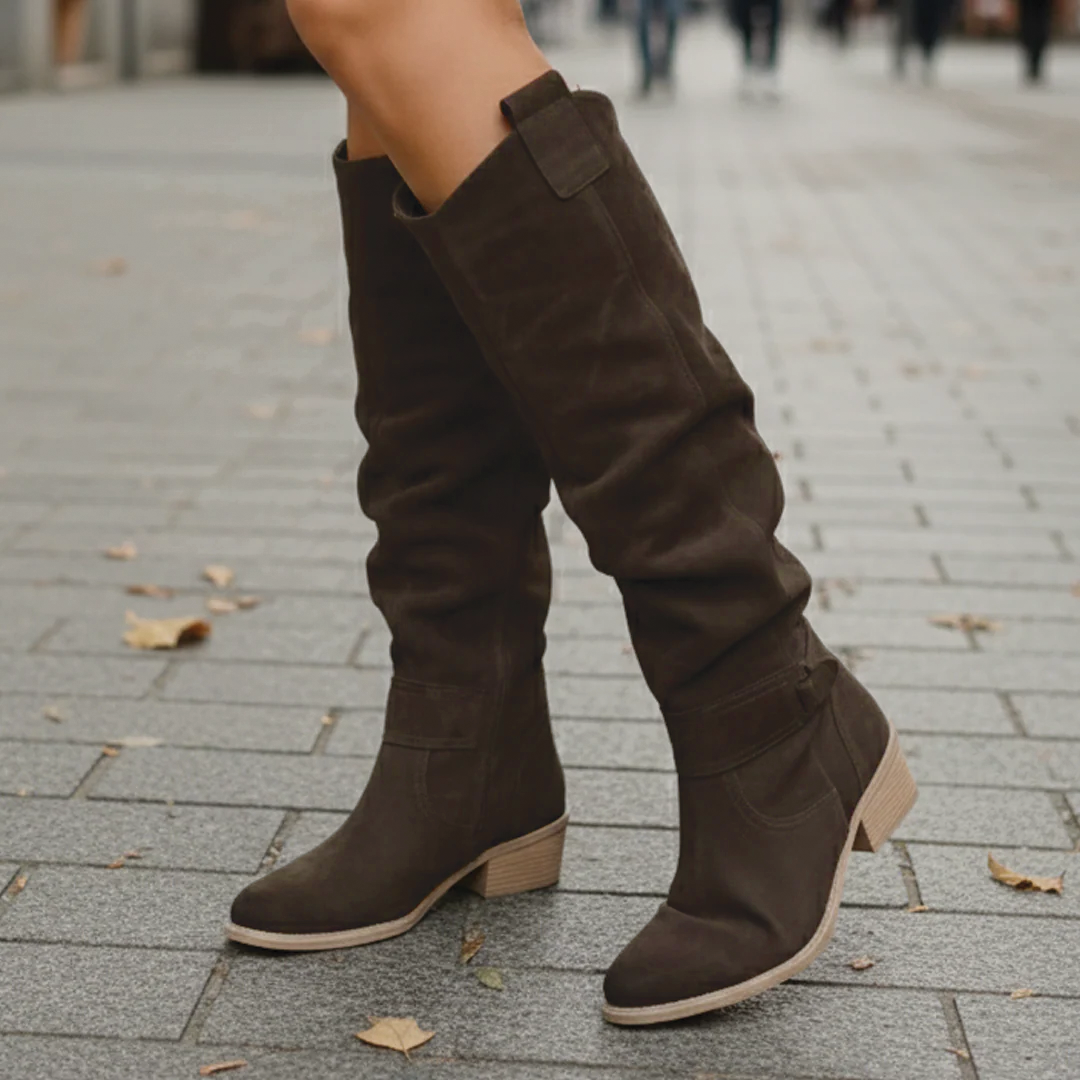Sadie - Elegant Suede Knee Boot