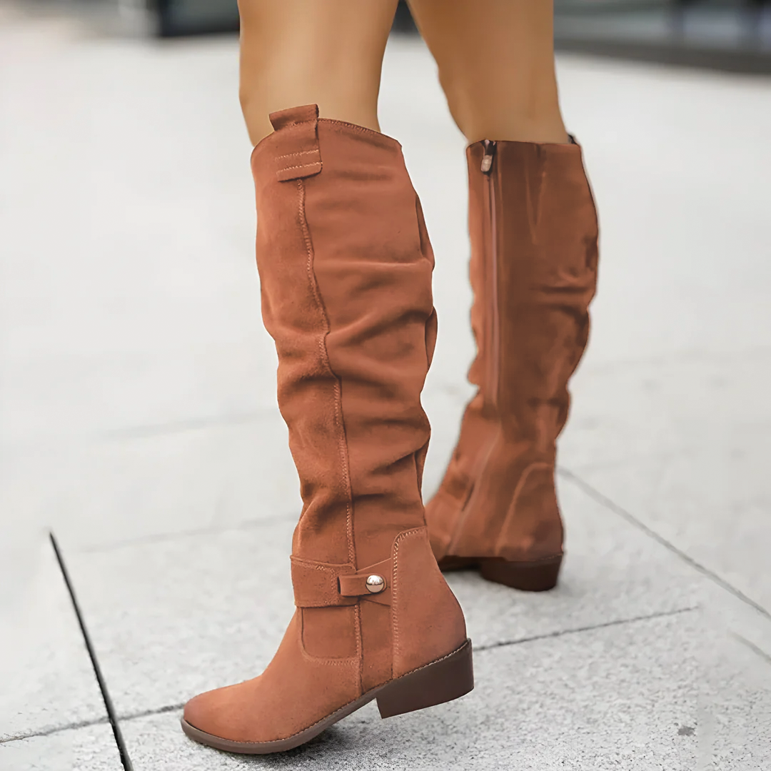 Sadie - Elegant Suede Knee Boot