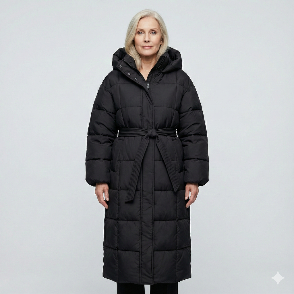 Carmen - Long Belted Puffer Coat