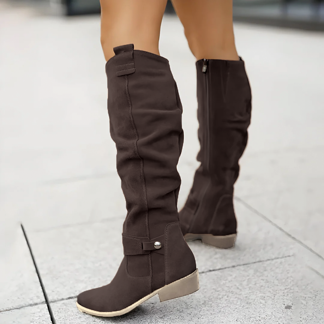 Sadie - Elegant Suede Knee Boot