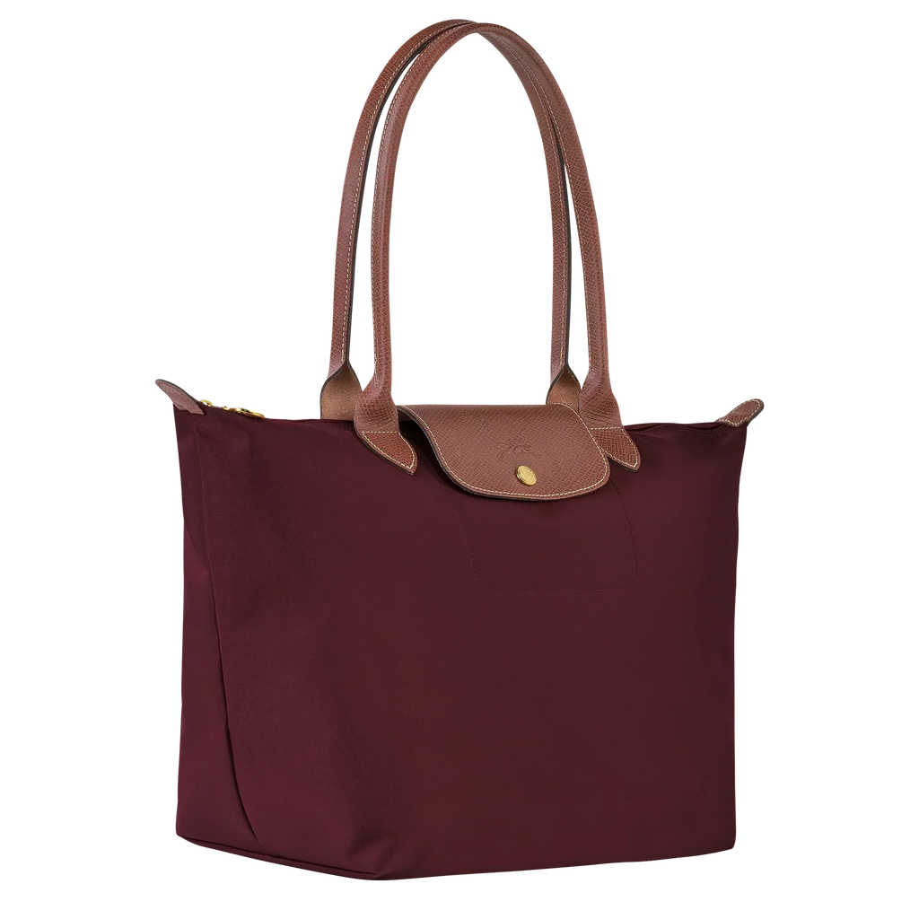 Large Foldable Nylon Bag, Burgundy
