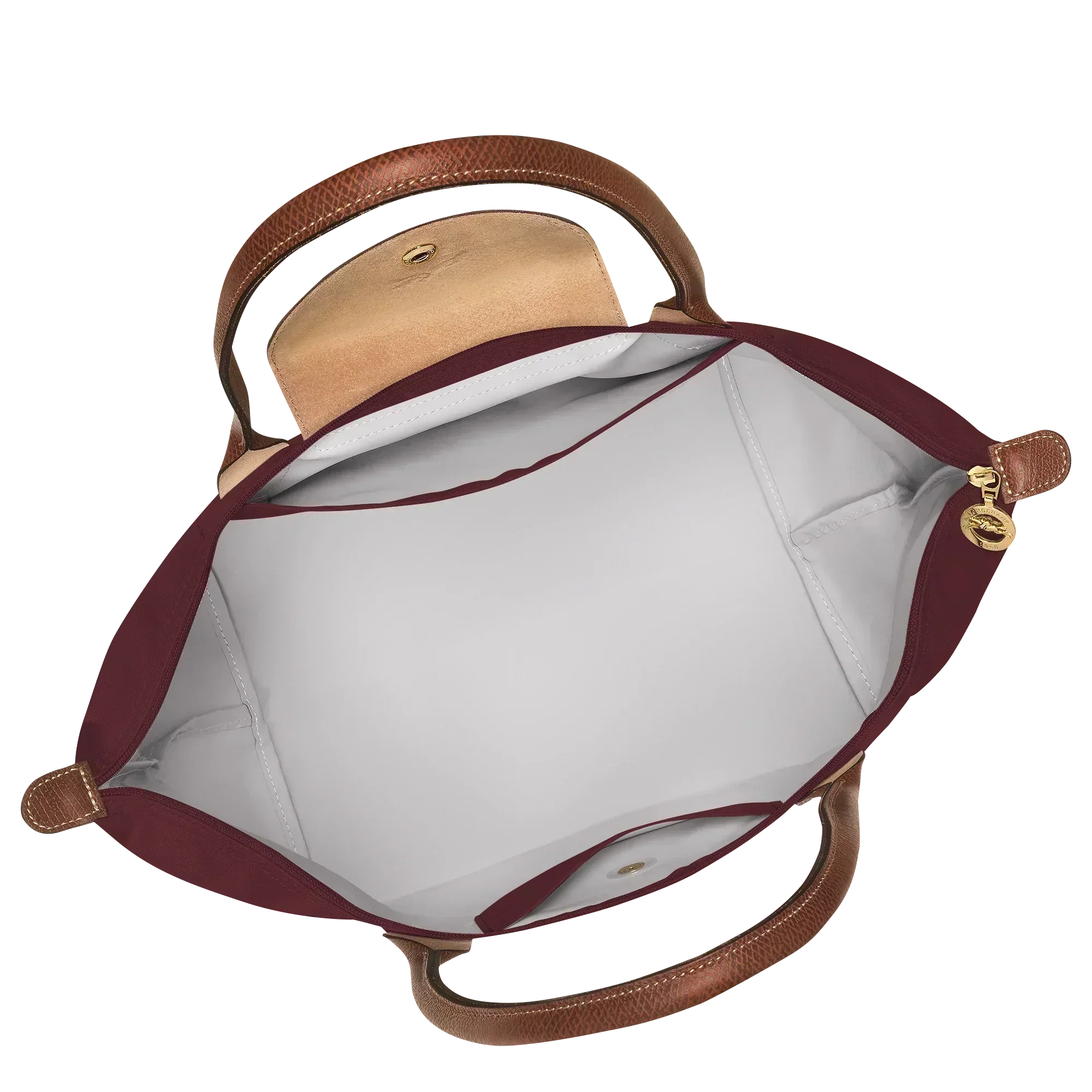 Large Foldable Nylon Bag, Burgundy
