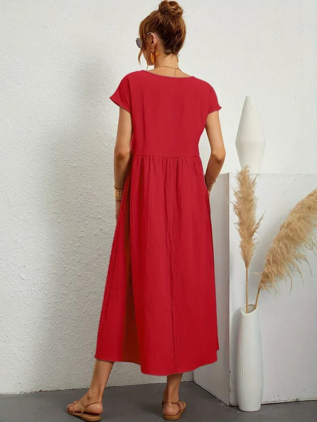 Heike | Flowing Midi Dress With Timeless Elegance