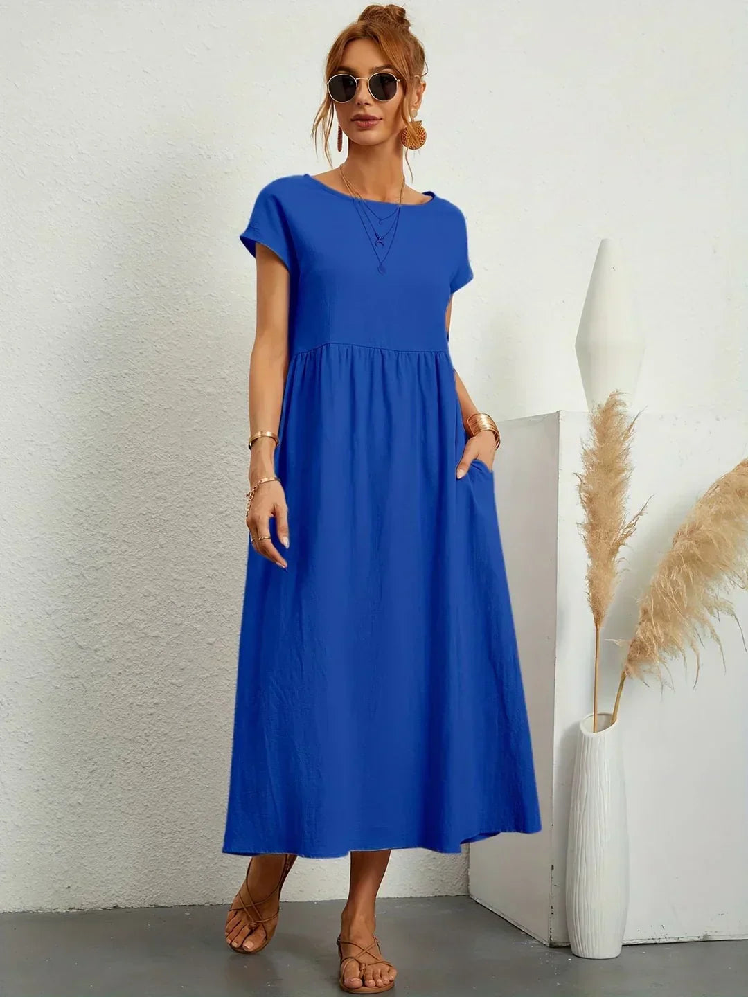 Heike | Flowing Midi Dress With Timeless Elegance