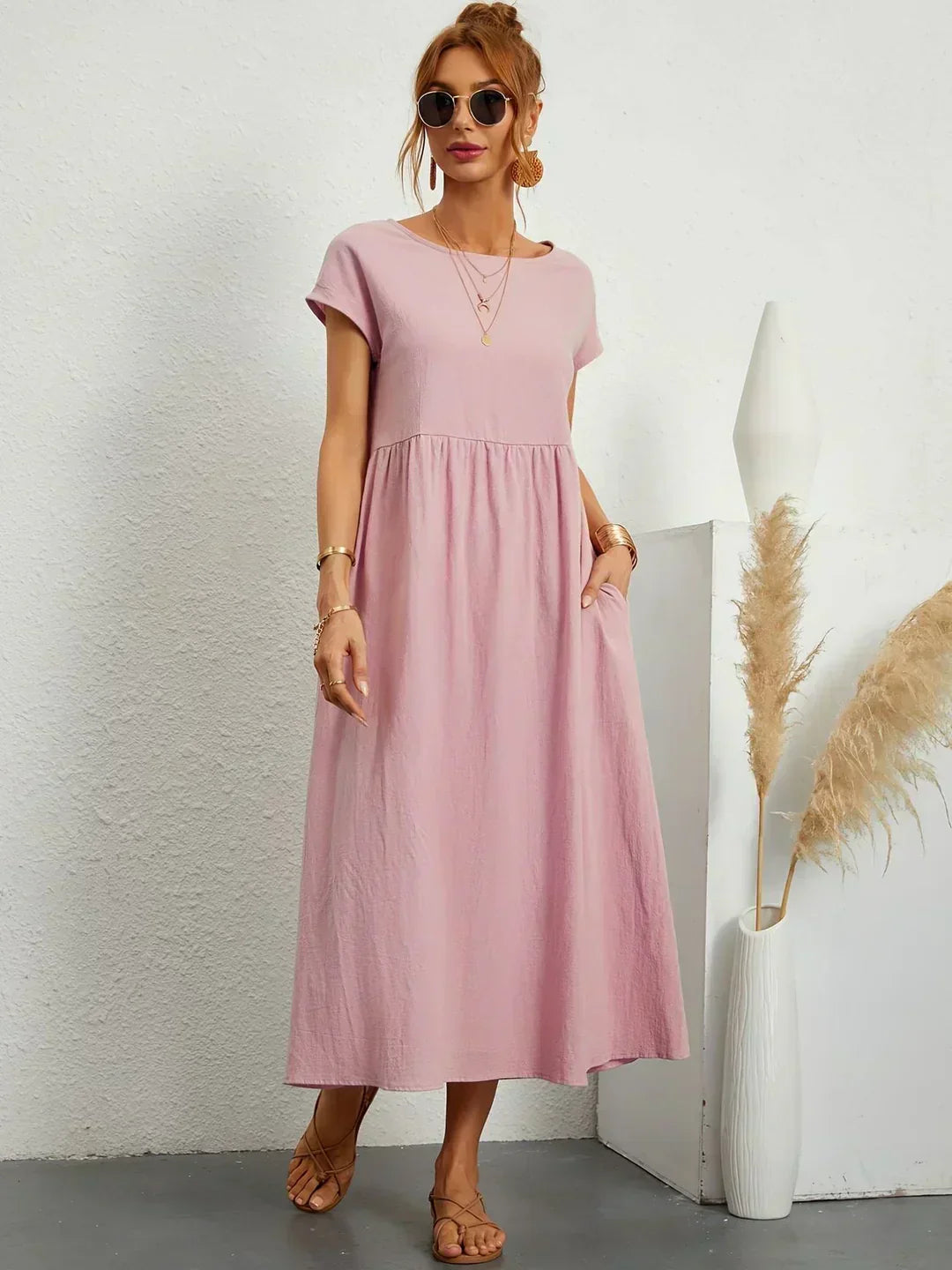 Heike | Flowing Midi Dress With Timeless Elegance