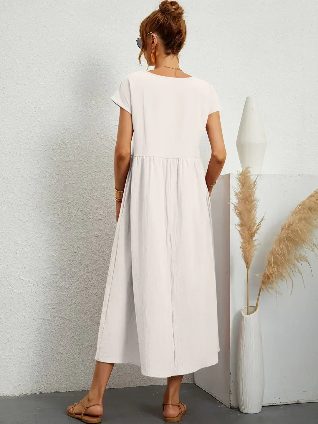 Heike | Flowing Midi Dress With Timeless Elegance