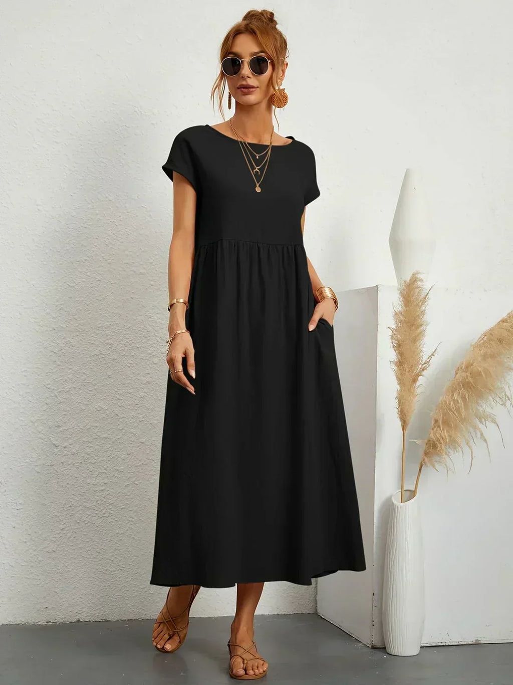 Ursina™ | Fluid Midi Dress