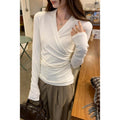 NICA™ - Simple Surplice Long Sleeve Top Medium Length