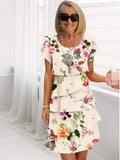 Charlotte | Elegant, Flowing White Dress With Ruffles