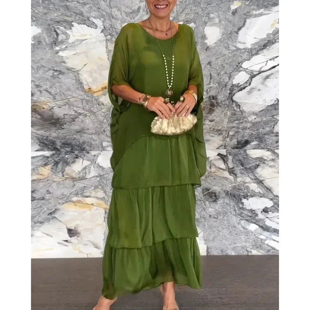 Selene Flowing Tiered Maxi Dress