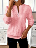 Harriet – Cable Knit Jumper with Zip