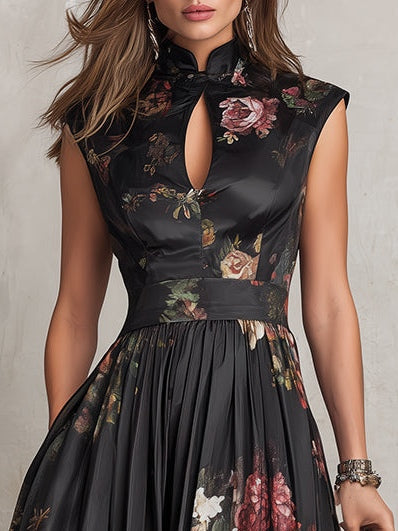 Darcie | Floral Pleated Midi Dress