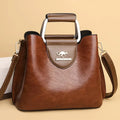 Isabella - Chic Leather Bucket Bag