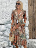 Dorina | Printed V-Neck Dress