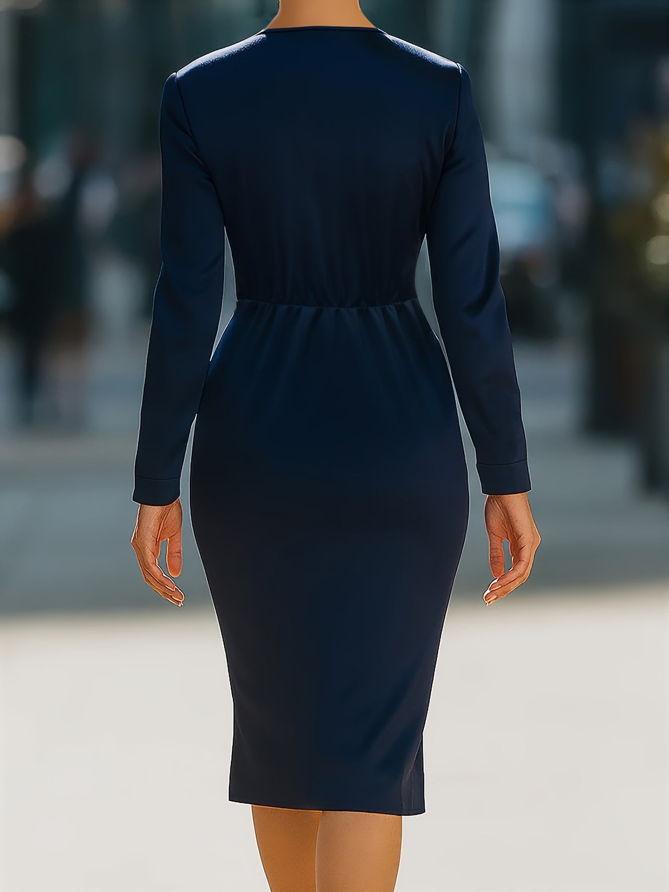 Ava | Elegant Deep V-Neck Dress