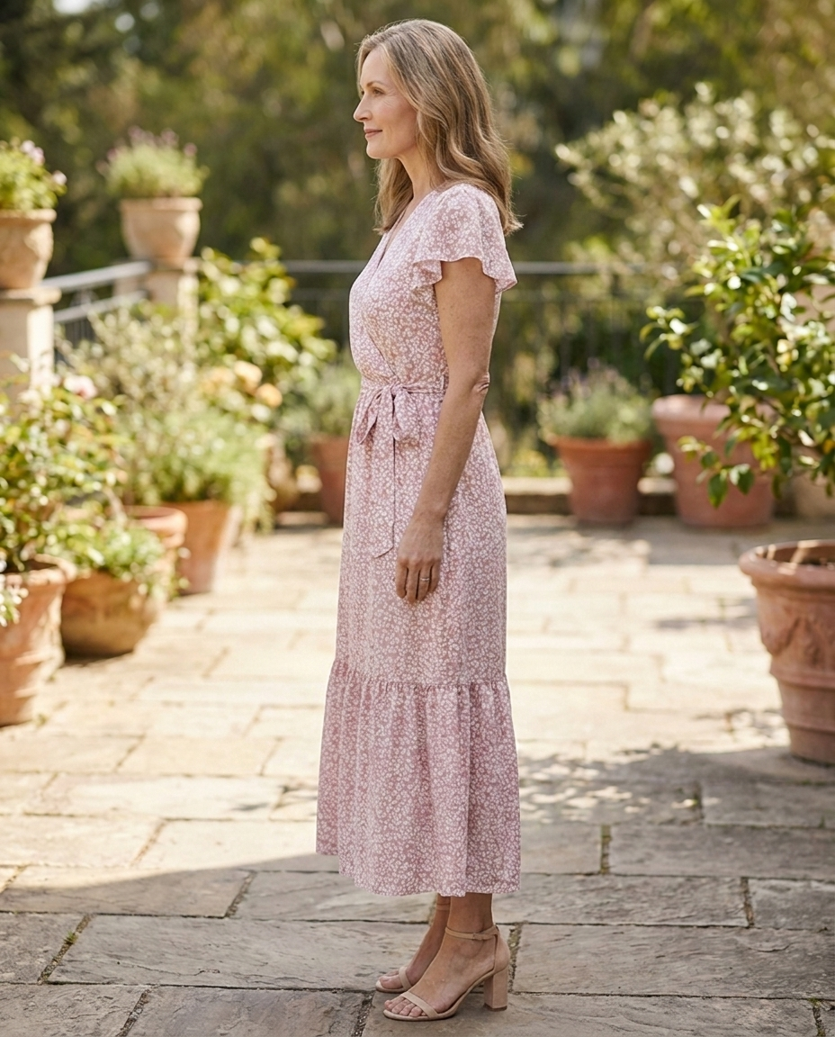 Odette | Off Shoulder Floral Smocked Midi Dress