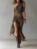 Violet | Long asymmetrical dress