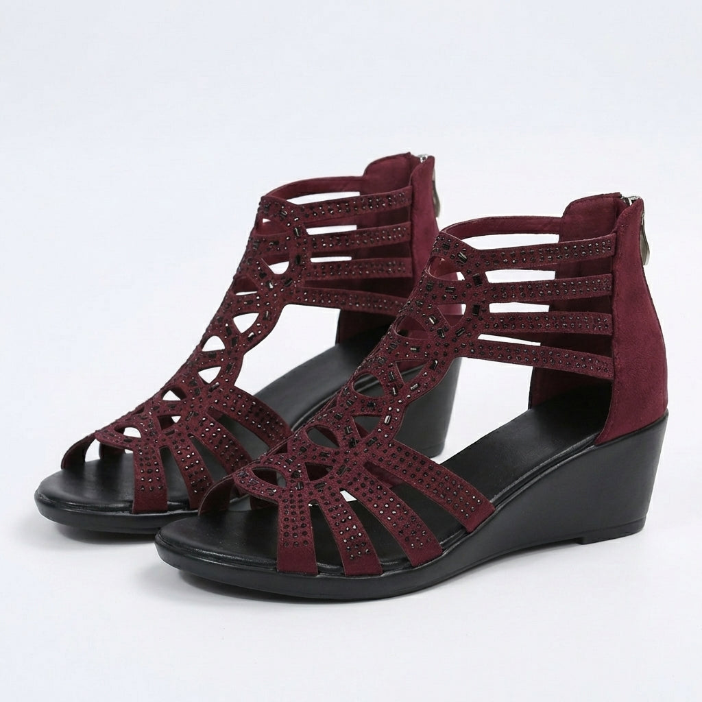 Gracie - Elegant Summer Wedge Sandals