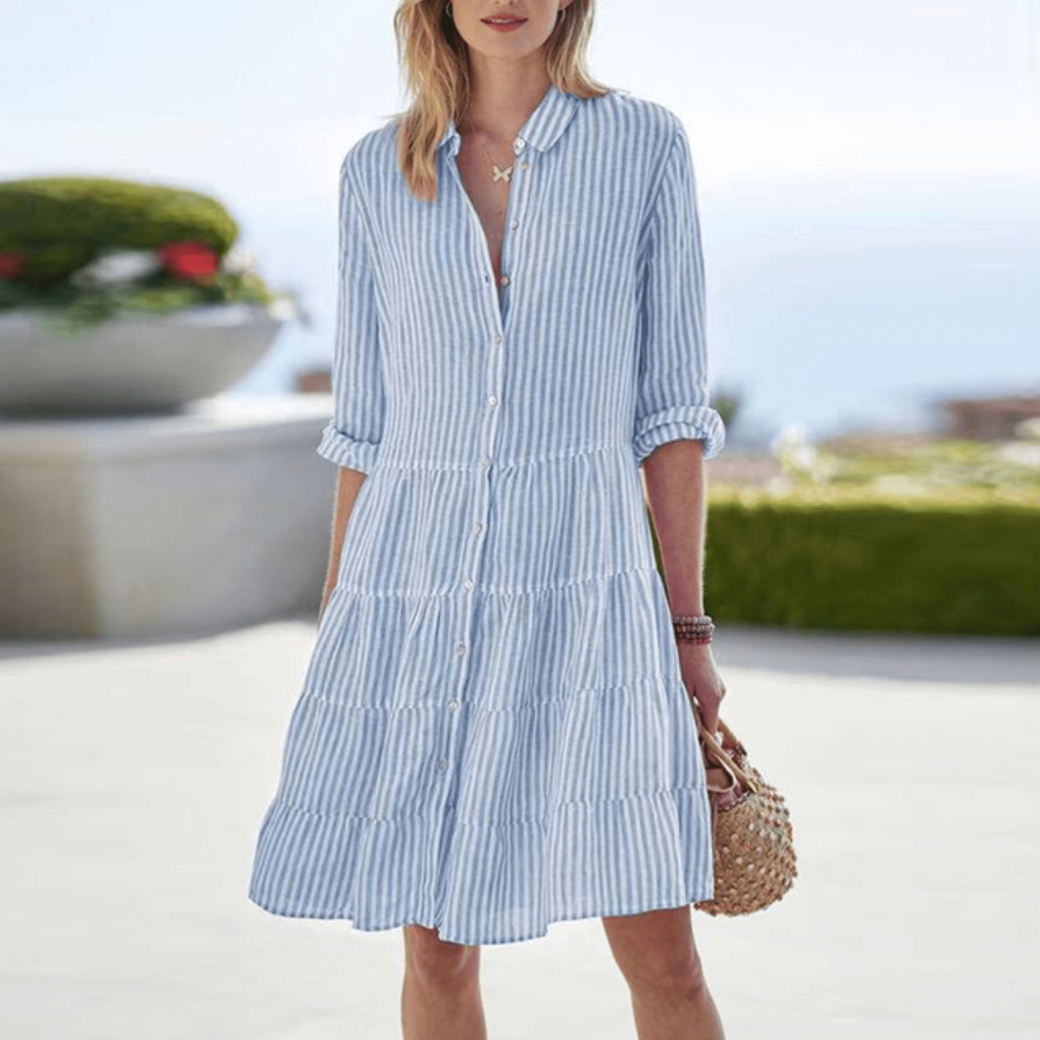 Kiana Breezy Striped Dress