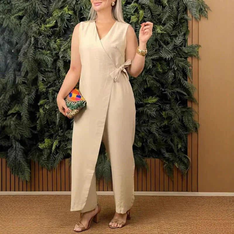 Ava - Elegant Wrap Style Jumpsuit
