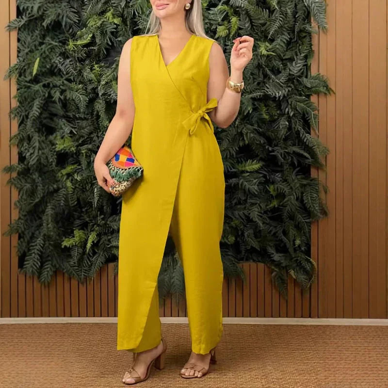 Ava - Elegant Wrap Style Jumpsuit