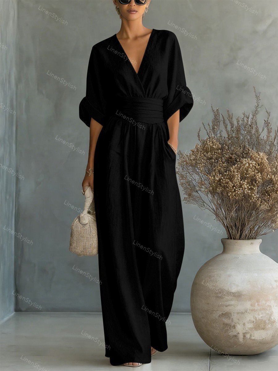 Maryam - Elegant Wrap Waist Jumpsuit