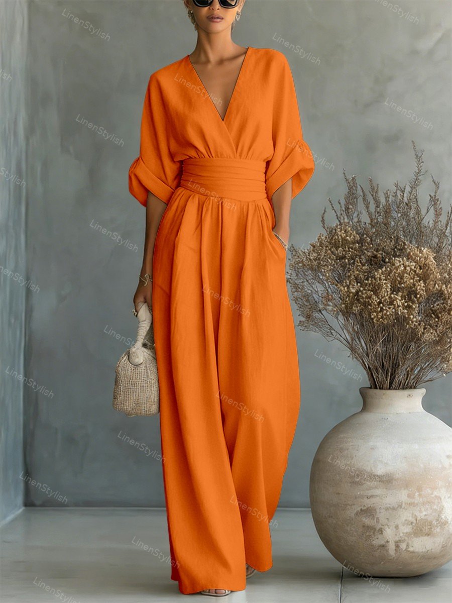 Maryam - Elegant Wrap Waist Jumpsuit