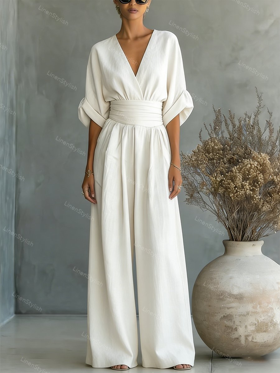 Maryam - Elegant Wrap Waist Jumpsuit