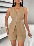 CHELENA™ – Chic Summer Vest and Shorts Set